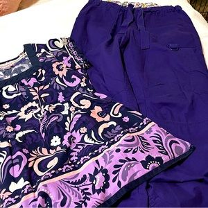 Koi Scrubs really pretty purple set